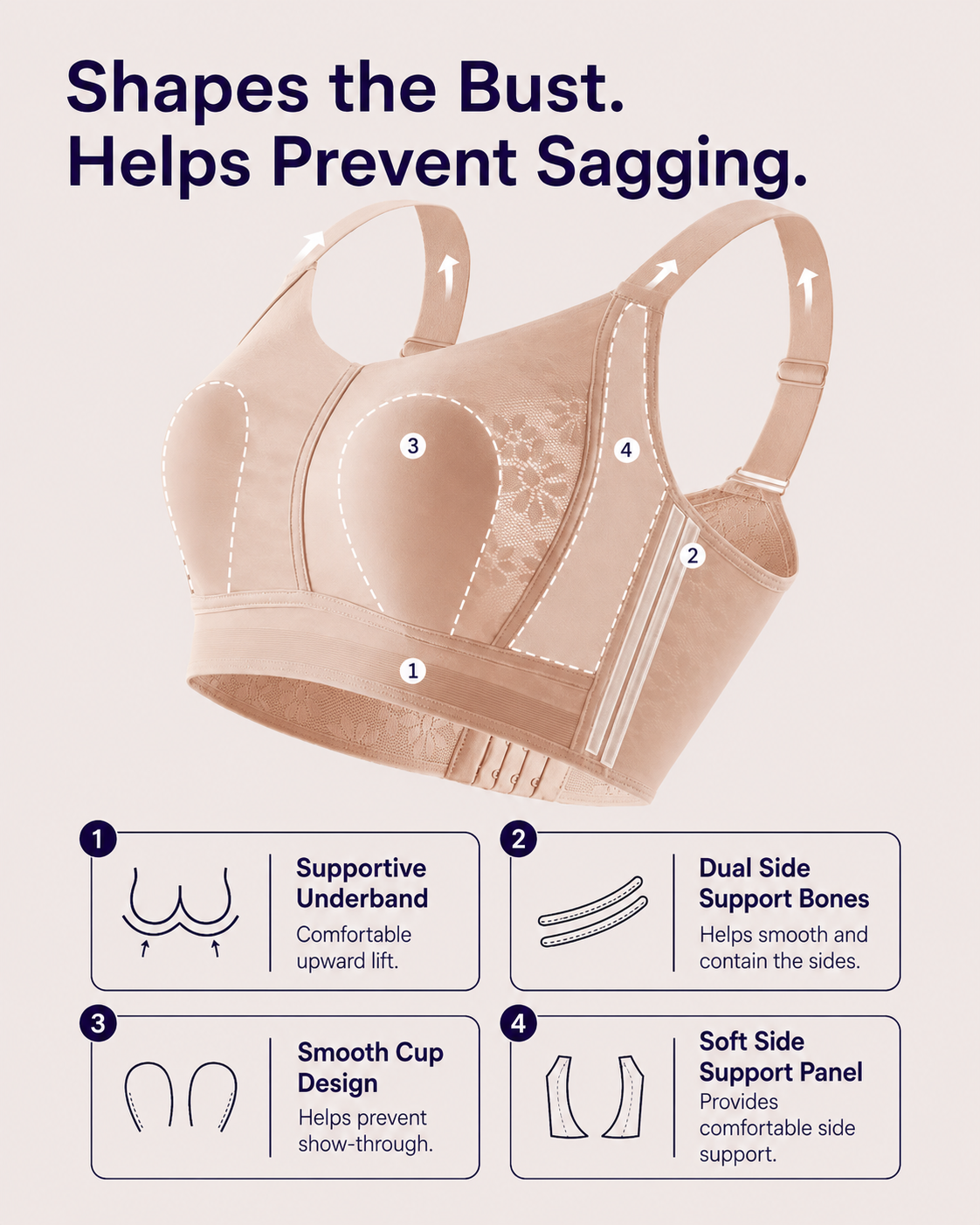 Full-Coverage Minimizer Support Bra