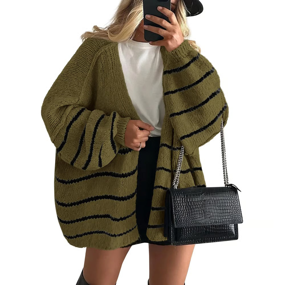 Oversized Lantern Sleeve Cardigan