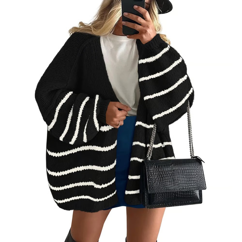 Oversized Lantern Sleeve Cardigan