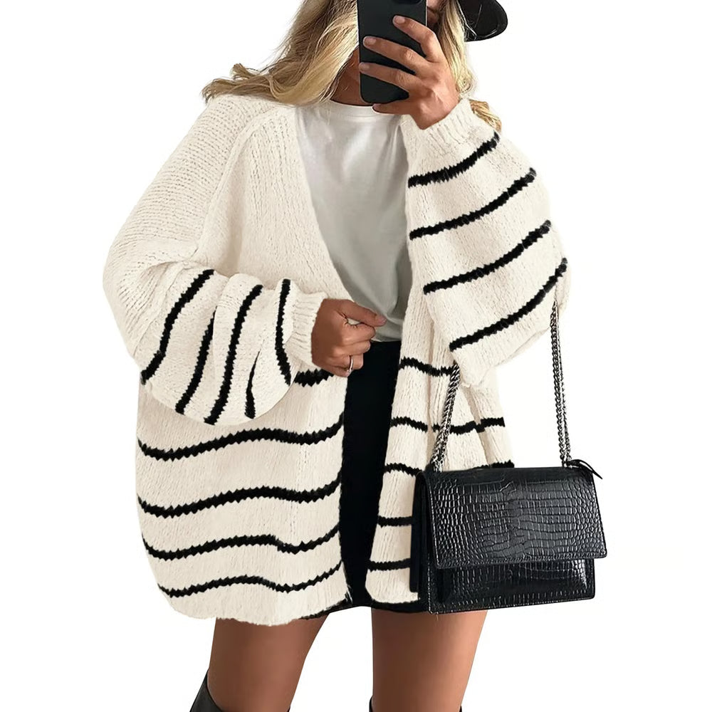 Oversized Lantern Sleeve Cardigan