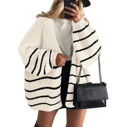 Oversized Lantern Sleeve Cardigan