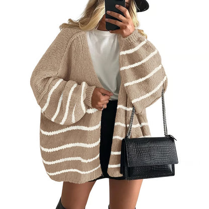 Oversized Lantern Sleeve Cardigan