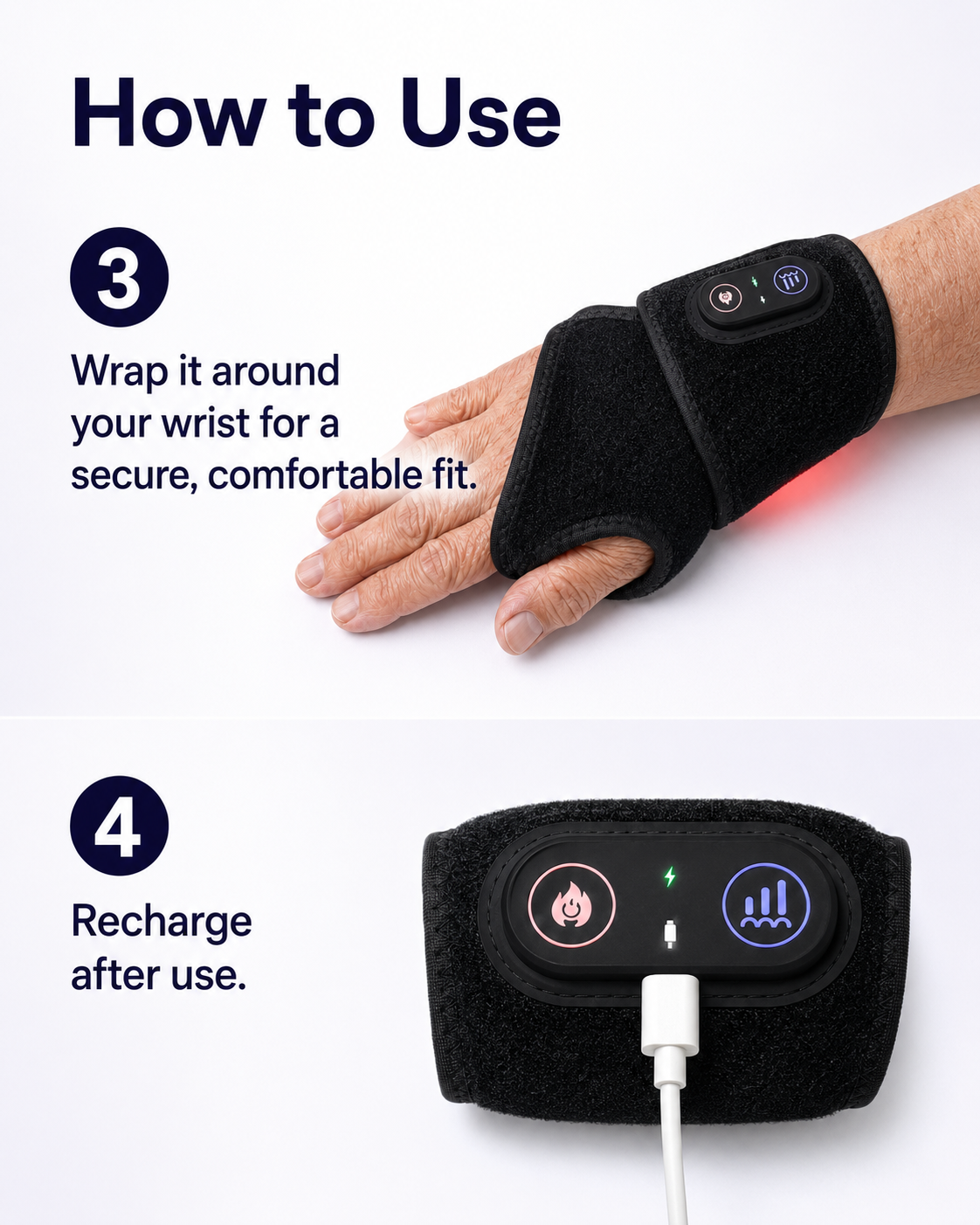 Senairy Red Light Therapy Hand & Wrist Support