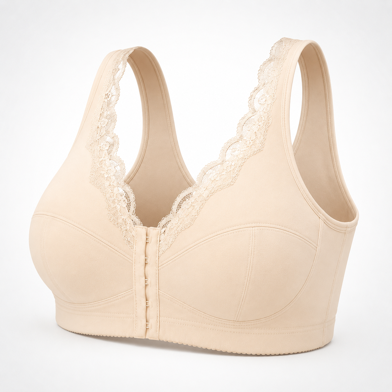 Senairy Wireless Lace Front Closure Back Support Bra