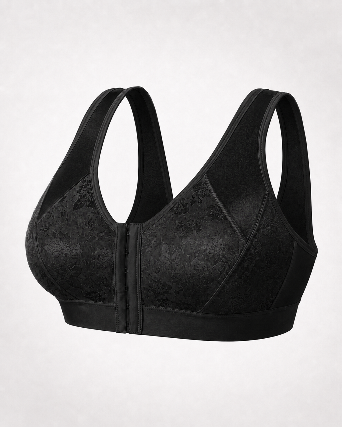 Senairy Wireless Floral Front Closure Back Support Bra