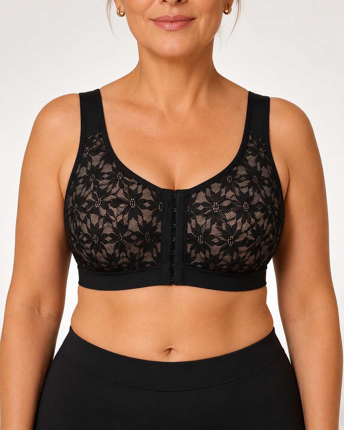 Senairy Full Coverage Wireless Lace Uplift Bra