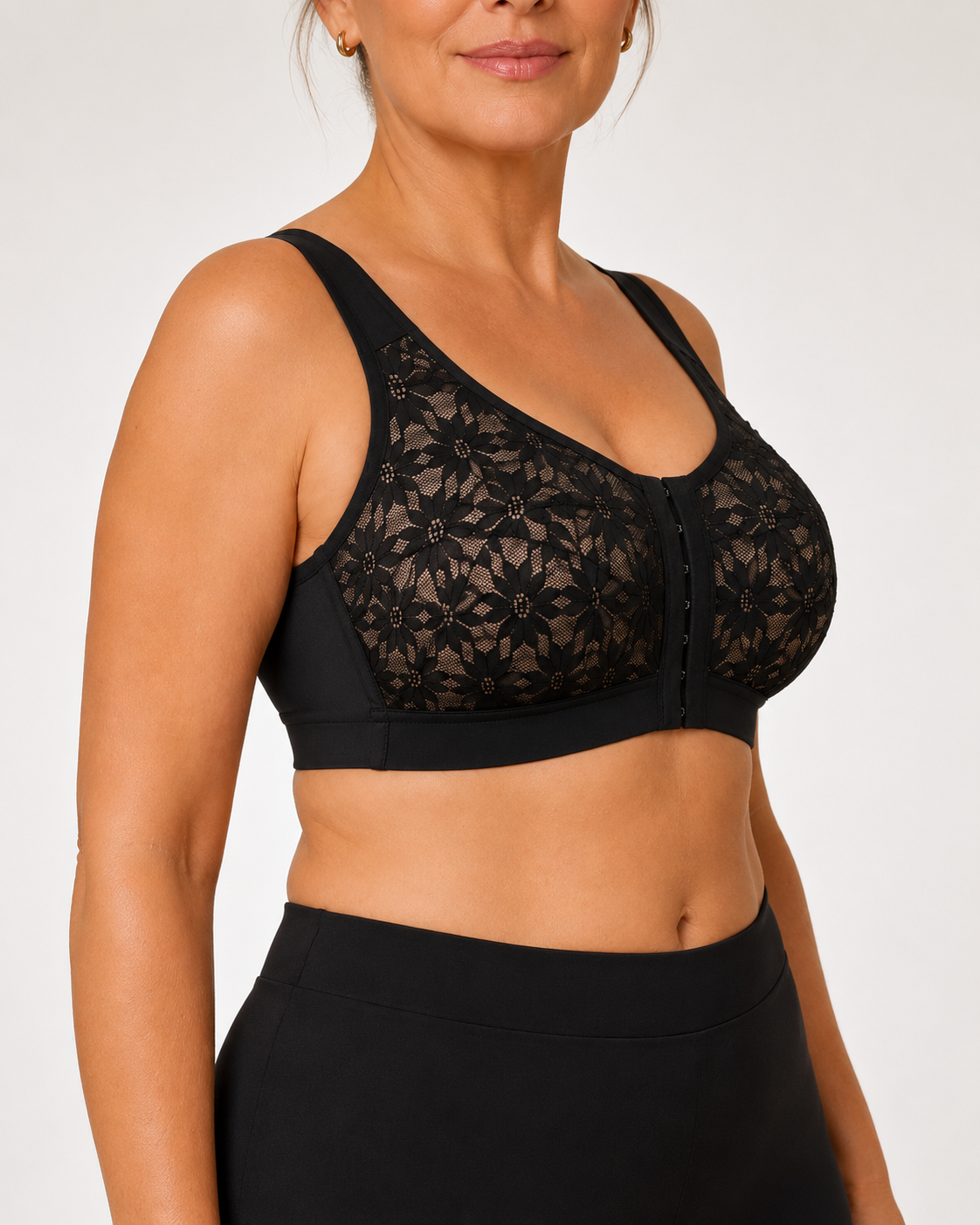 Senairy Full Coverage Wireless Lace Uplift Bra
