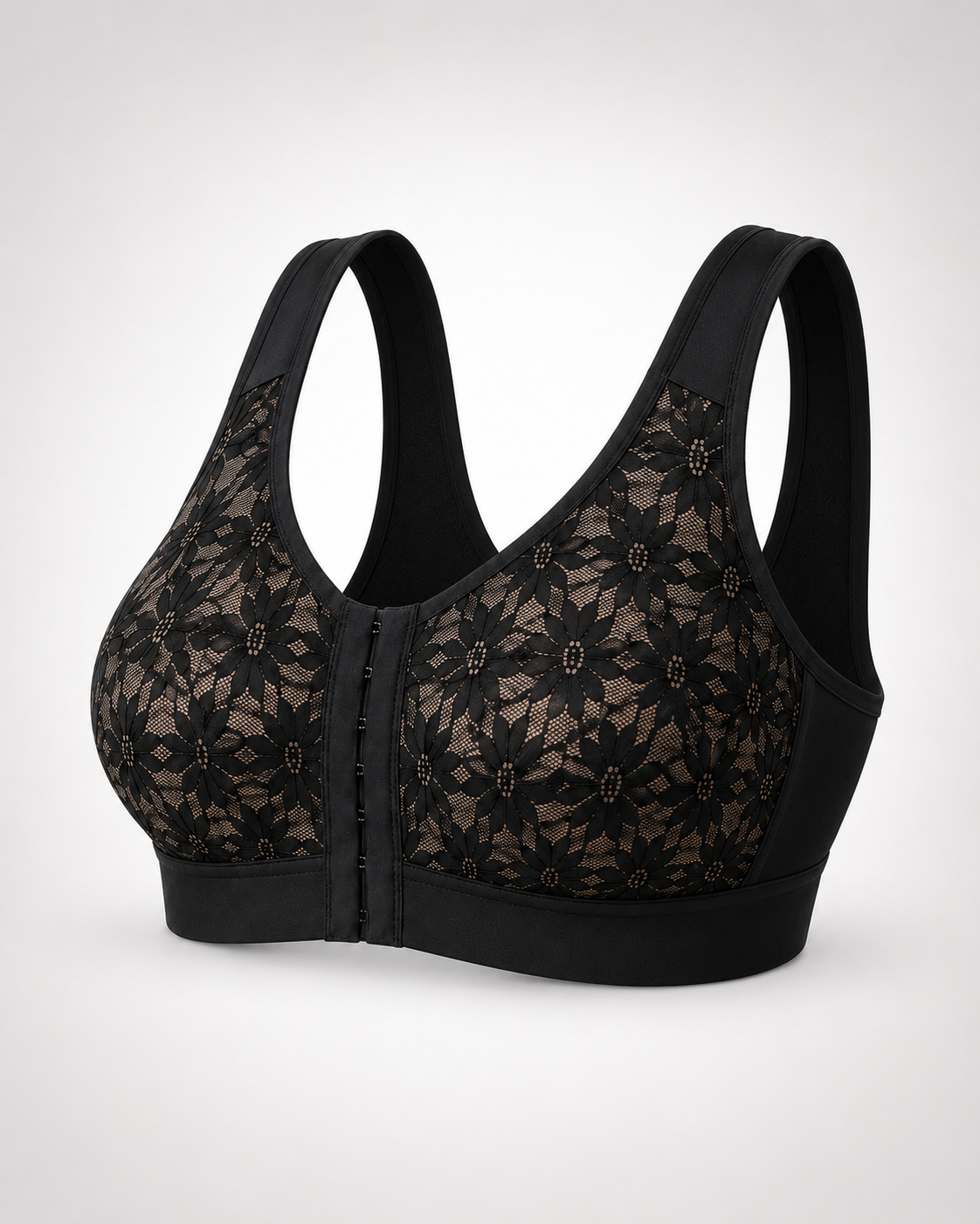 Senairy Full Coverage Wireless Lace Uplift Bra