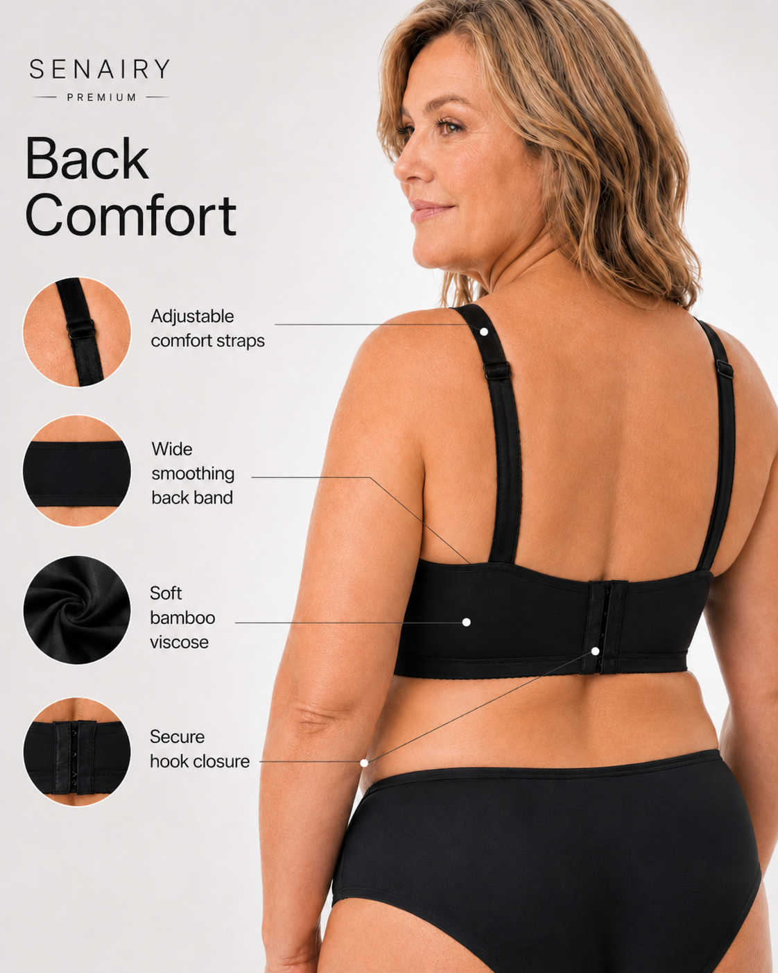 SenaCool™  Full Coverage Wireless Mesh Uplift Bra