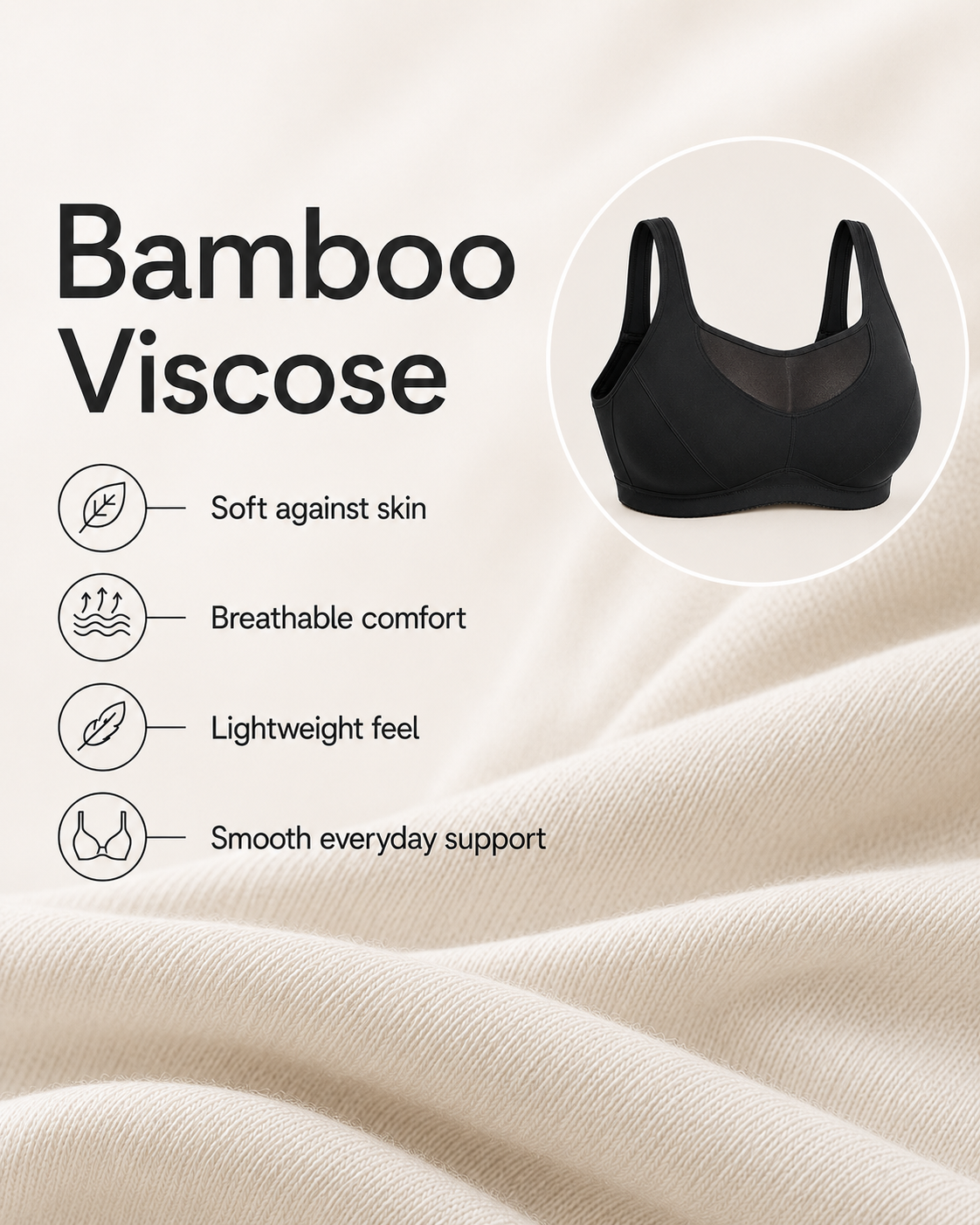 SenaCool™  Full Coverage Wireless Mesh Uplift Bra