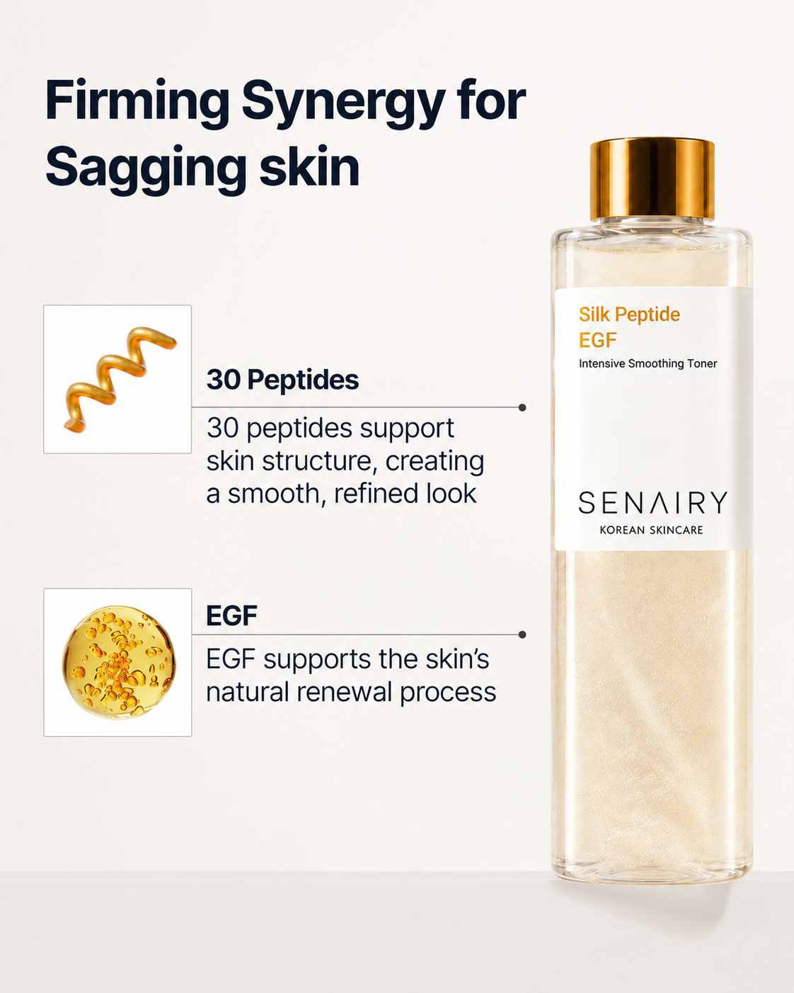 Silk Peptide EGF Toner For Sagging Skin