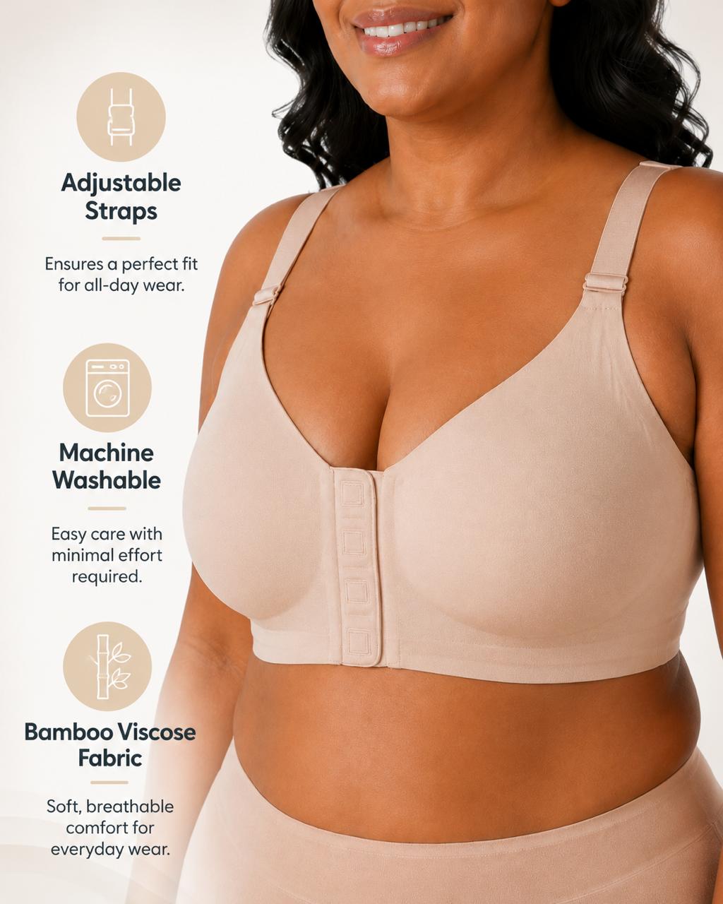 SenaCool™ Wireless Front Magnetic Closure Support Bra