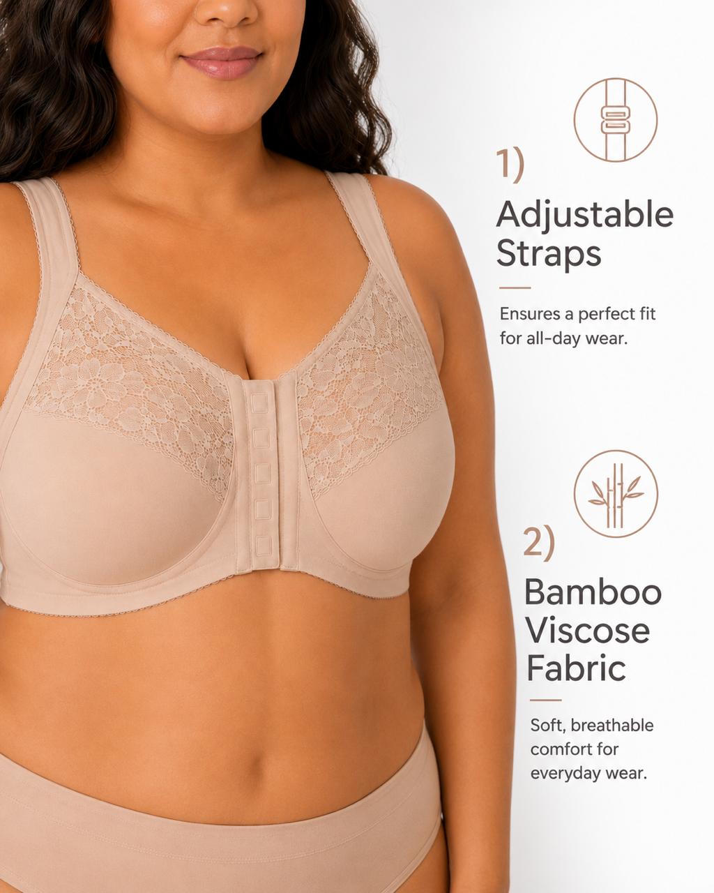 SenaCool™ Wireless Front Magnetic Closure Support Bra